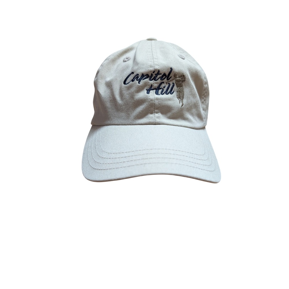 Capitol Hill Baseball Cap Mens OSFM Beige Excellent Dad Hat Souvenir